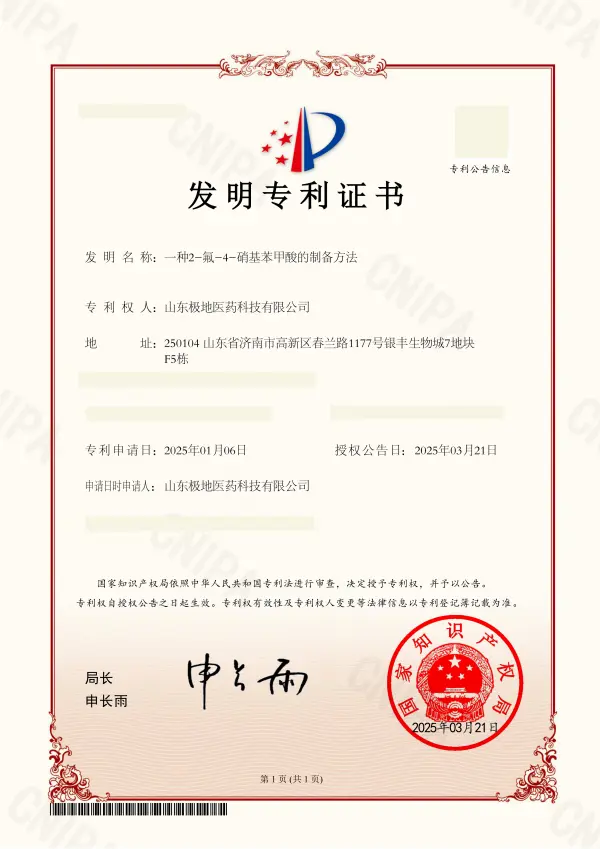 BuyChemic patent certificate