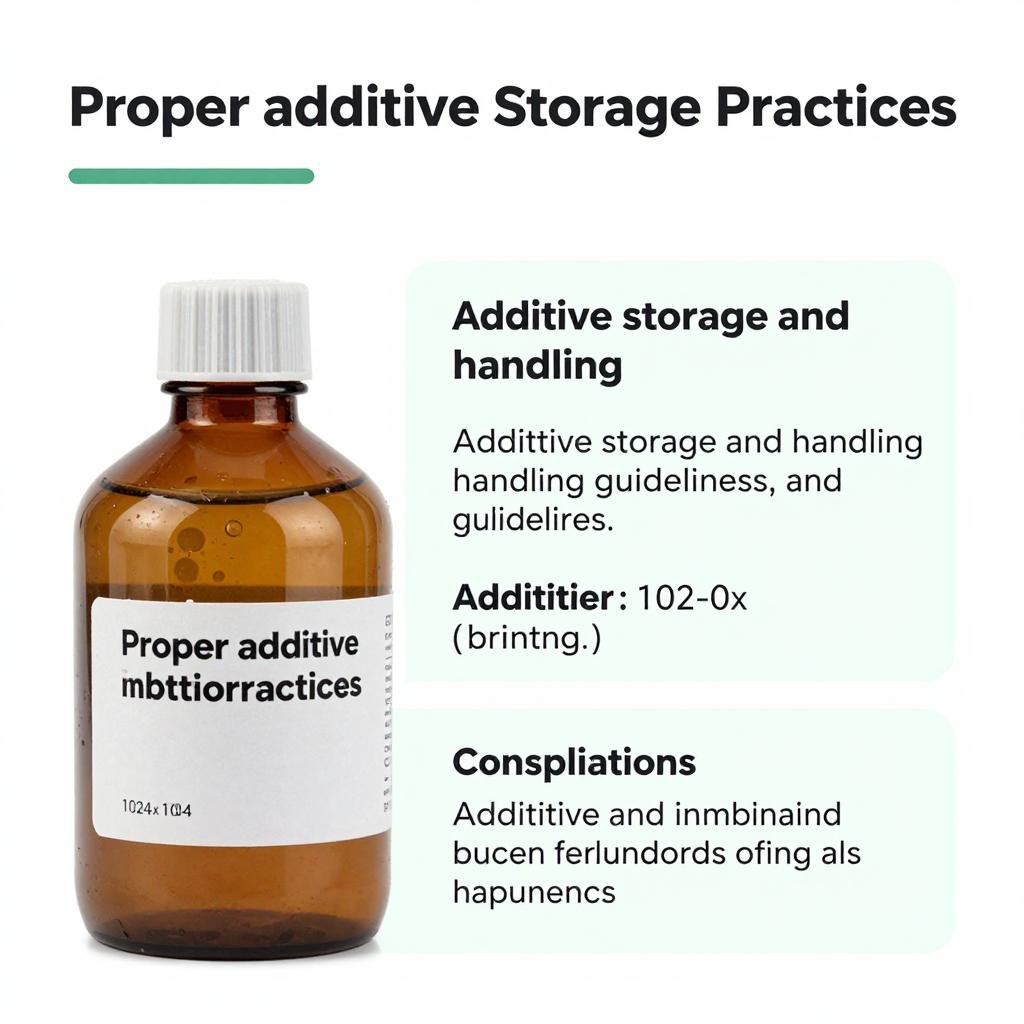 Additive storage and handling guidelines Proper additive storage practices