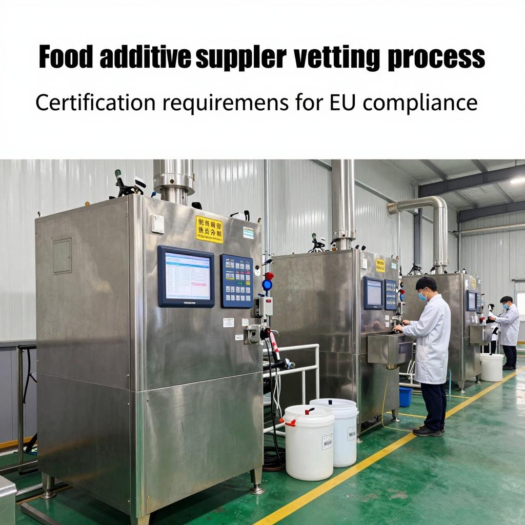 Food additive supplier vetting process