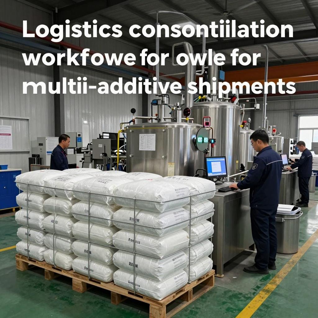 Logistics consolidation workflow for multi-additive shipments