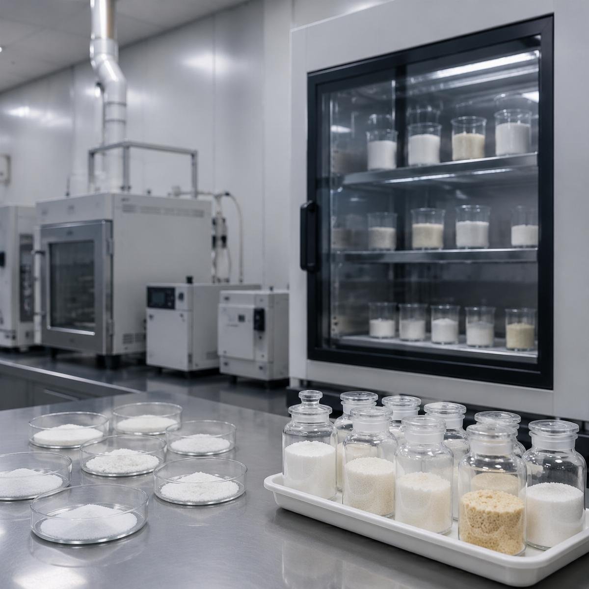 Comparative stability data for common food additives Shelf life decay curves across humidity ranges