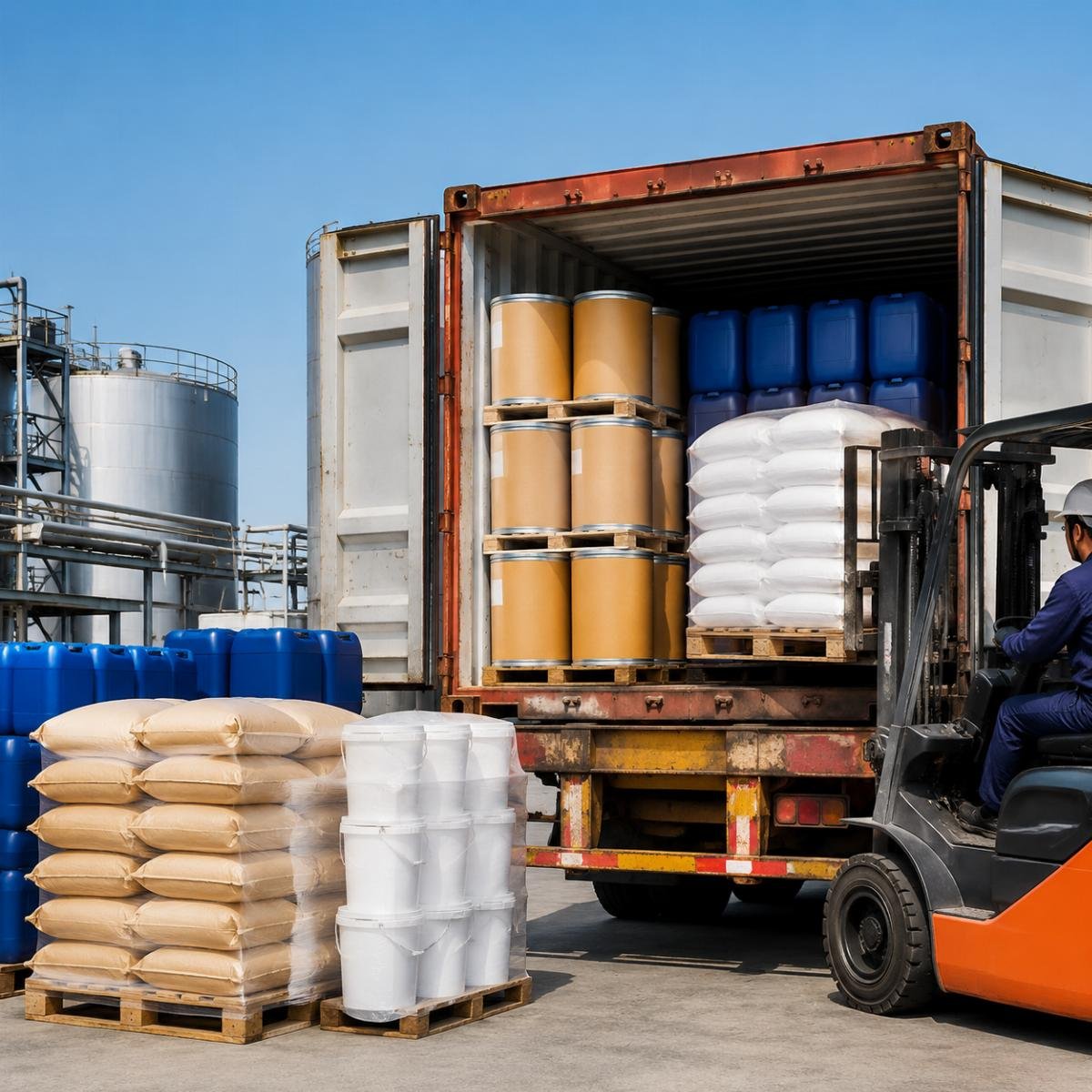 Cost savings from combined shipments Mixed-container food additive logistics