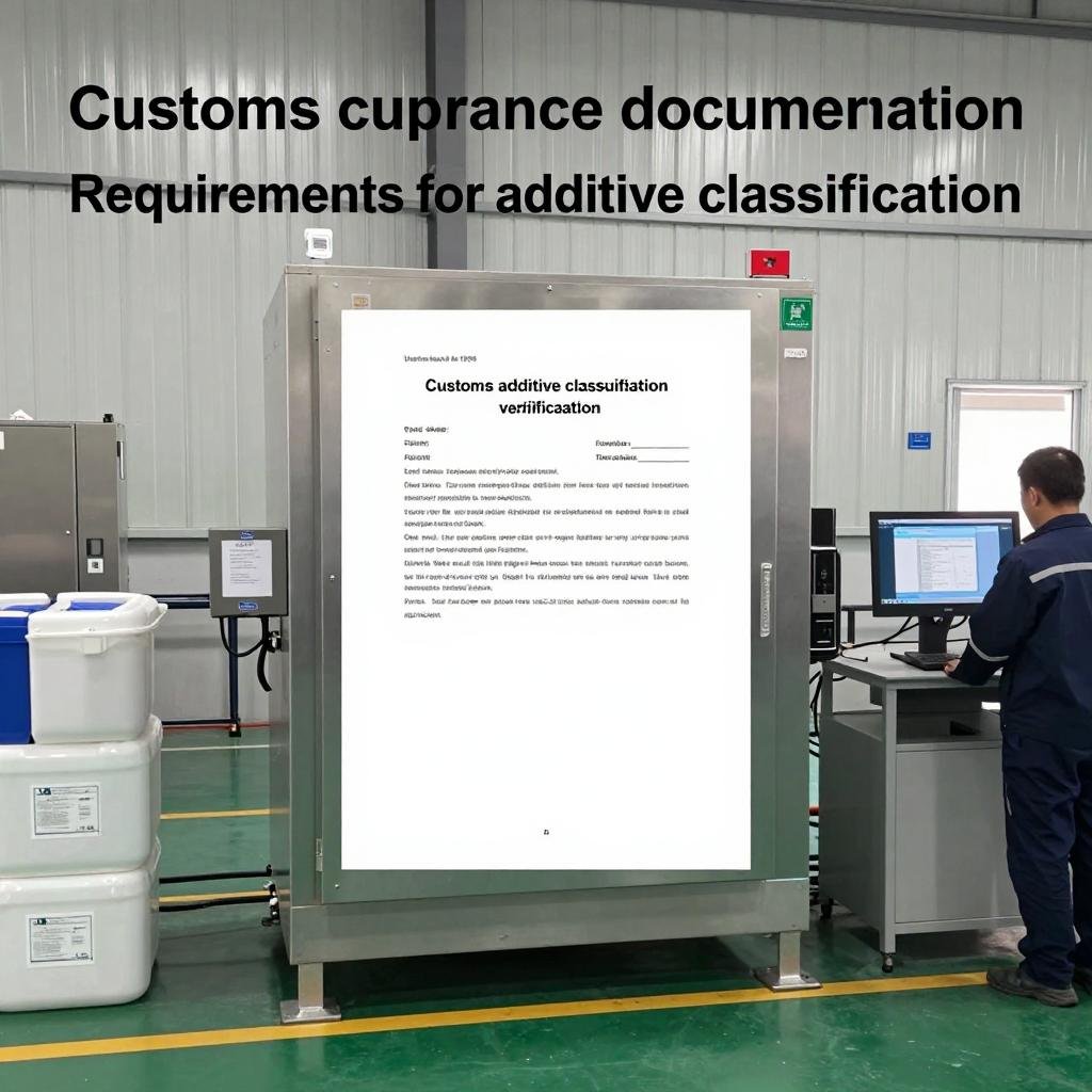 Customs additive classification verification process Customs clearance documentation requirements for additive classification