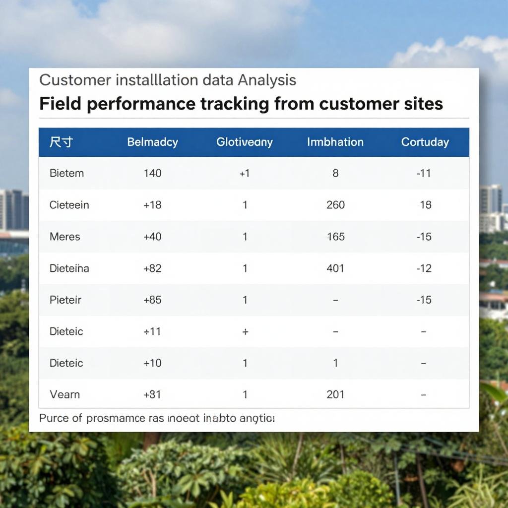 Customer installation data analysis