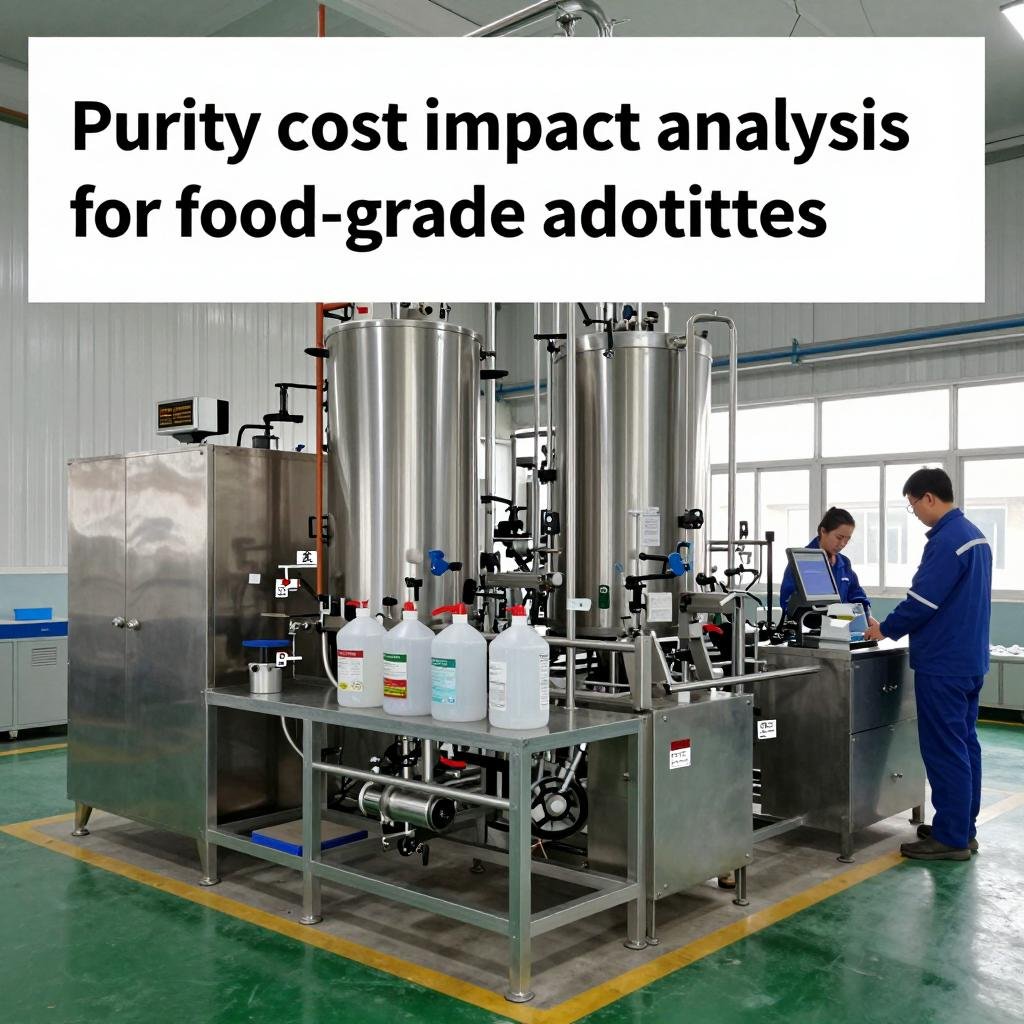 Purity cost impact analysis for food-grade additives