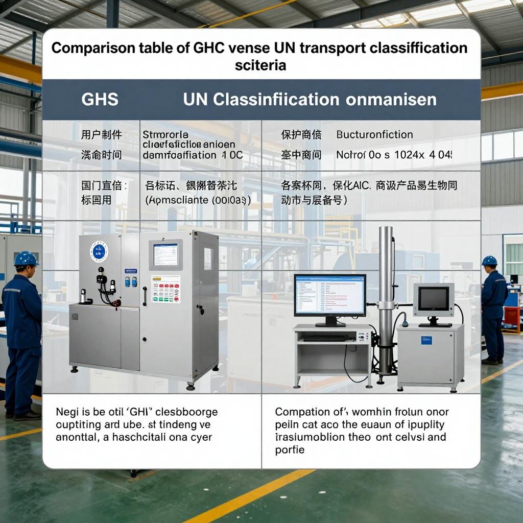 GHS and UN classification comparison Comparison table of GHS versus UN transport classification criteria