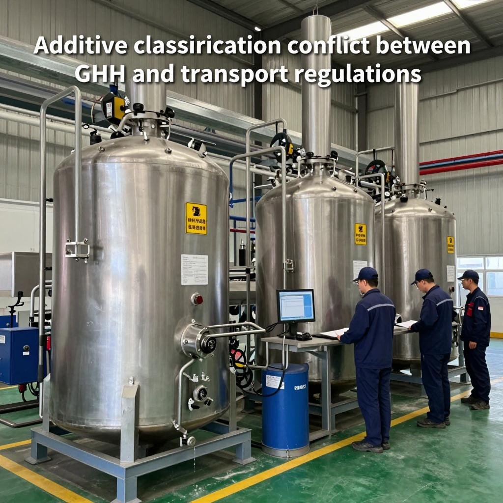 Additive classification conflict between GHS and transport regulations