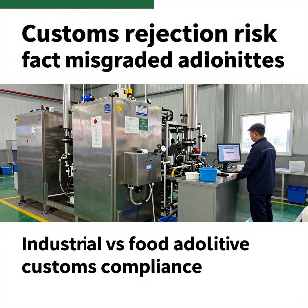 Customs rejection risk factors for misgraded additives