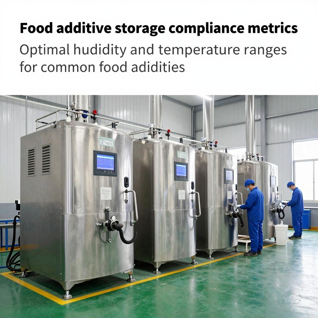 Food additive storage compliance metrics