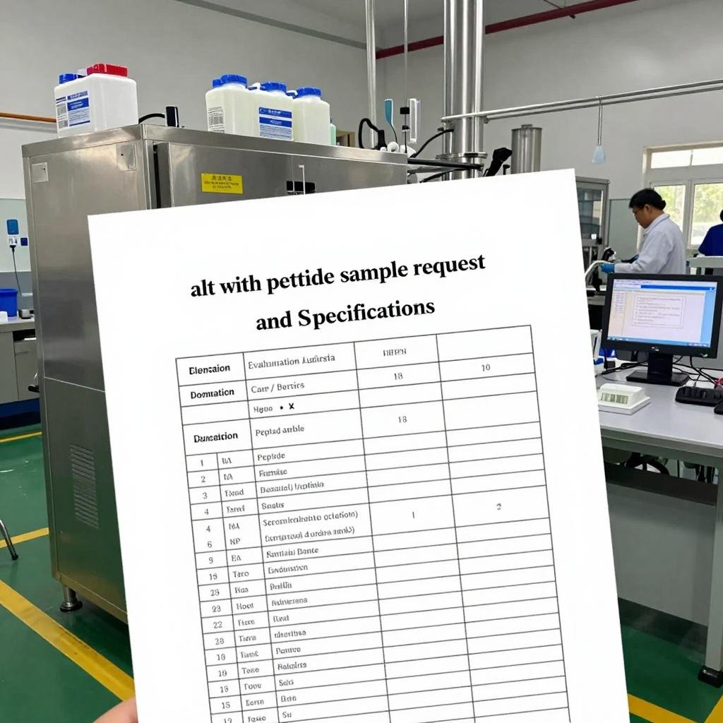 peptide sample evaluation criteria checklist alt with peptide sample request documentation and specifications