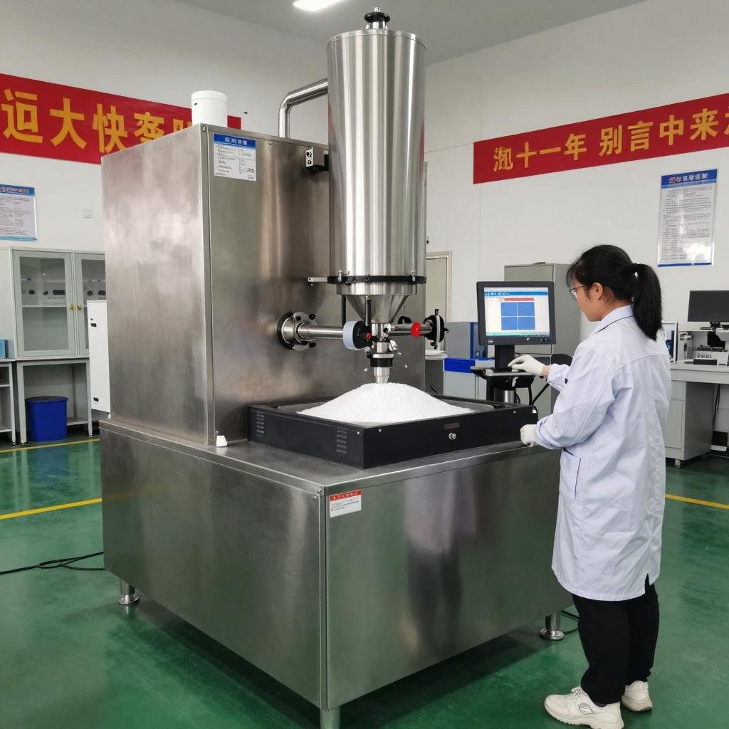 Particle size testing process